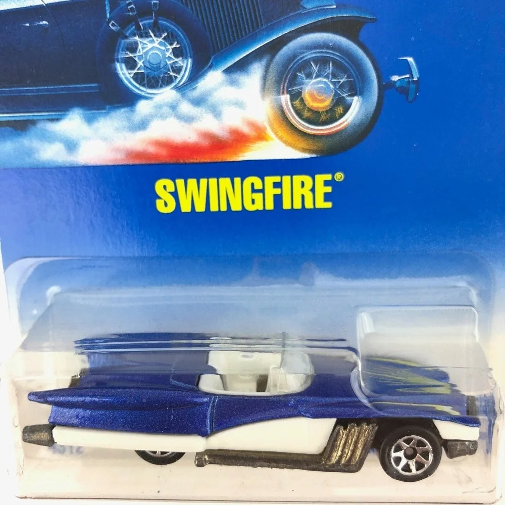Hot Wheels SWINGFIRE Convertible Car Metallic Blue Die Cast 1/64 Collector #214
